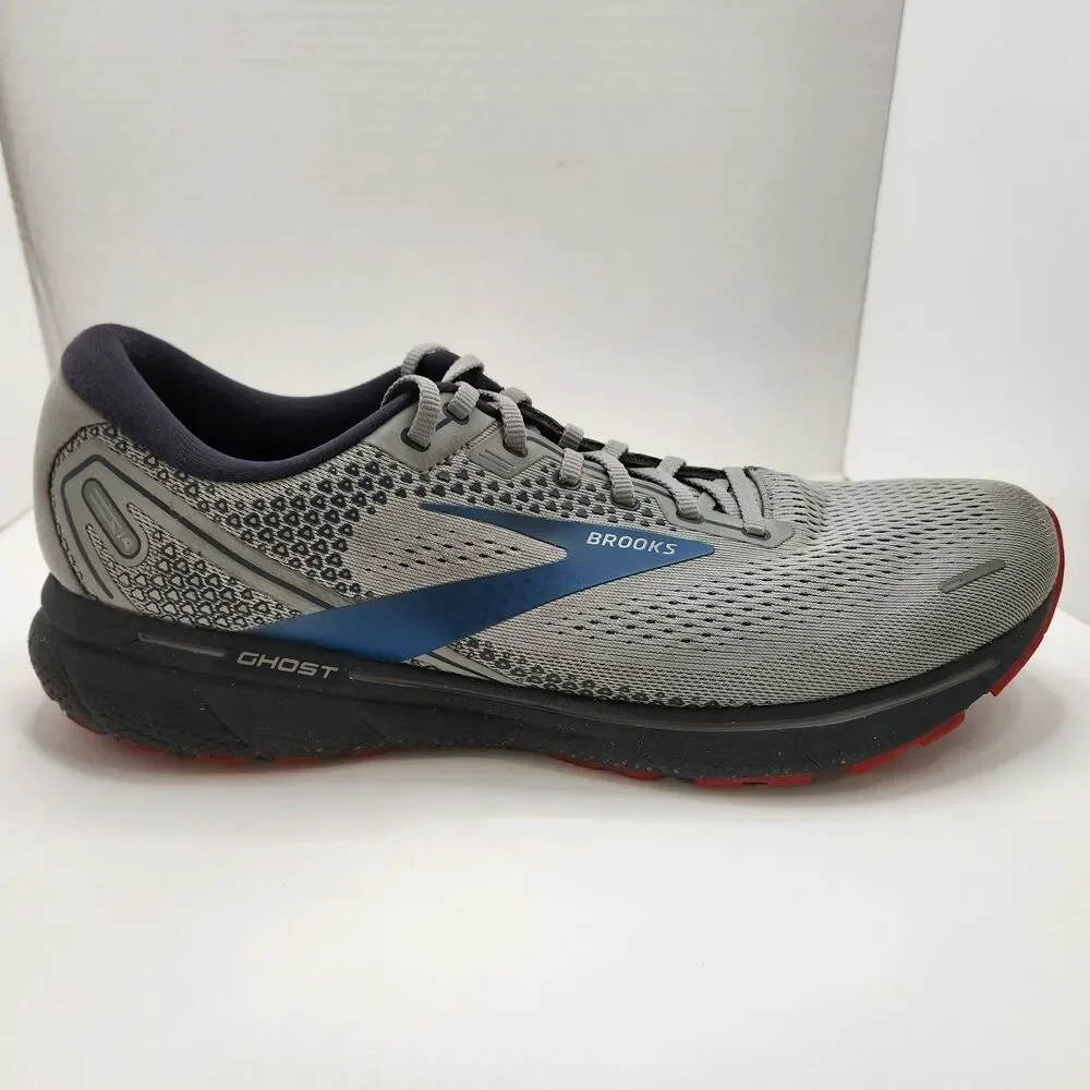 Brooks Ghost 14 Shoes Men's Size 13 D Gray Running Sneakers Athletic 1103691D078